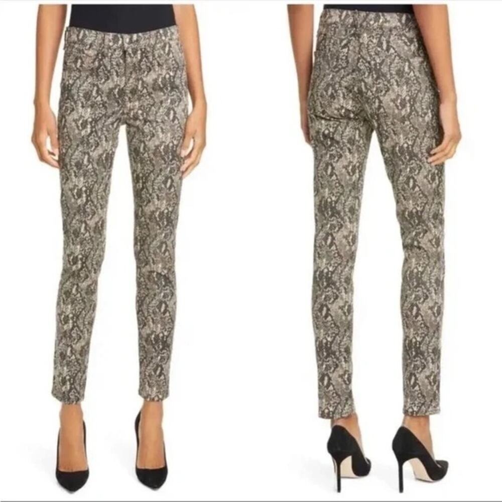VERONICA BEARD 'Kate' Snake-Print High-Rise Skinny Jeans